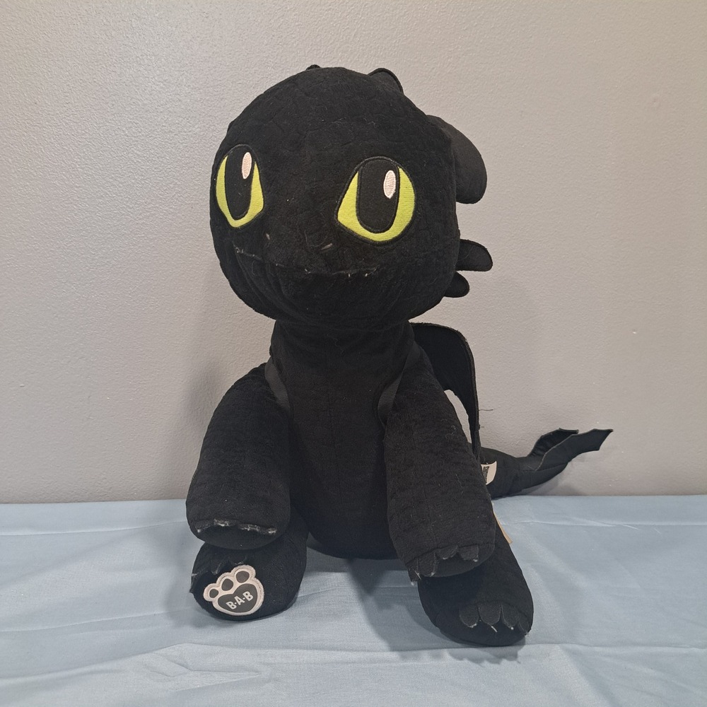 Build-A-Bear Toothless Plush How to Train Your Dragon Black Dragon B-A-B Toy‎